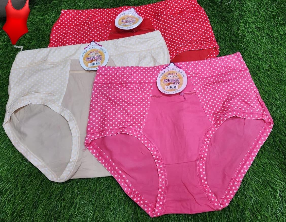 Women's High-Waist Dot Print Period Underwear