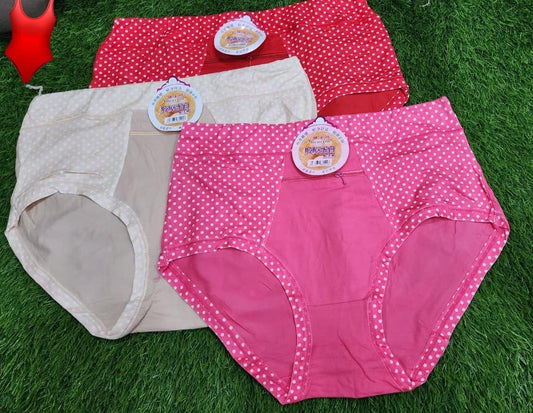 Women's High-Waist Dot Print Period Underwear